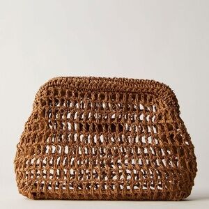 NWT Free People Sand Bound Clutch in Tan